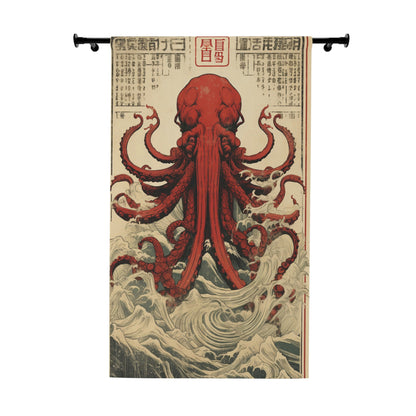 Asian Octopus - Window Curtains (1 Piece)